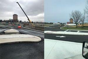 Construction progress - entry road