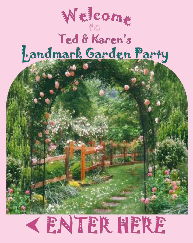 Garden Party Welcome sign