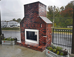 Darlington Library outdoor firepit